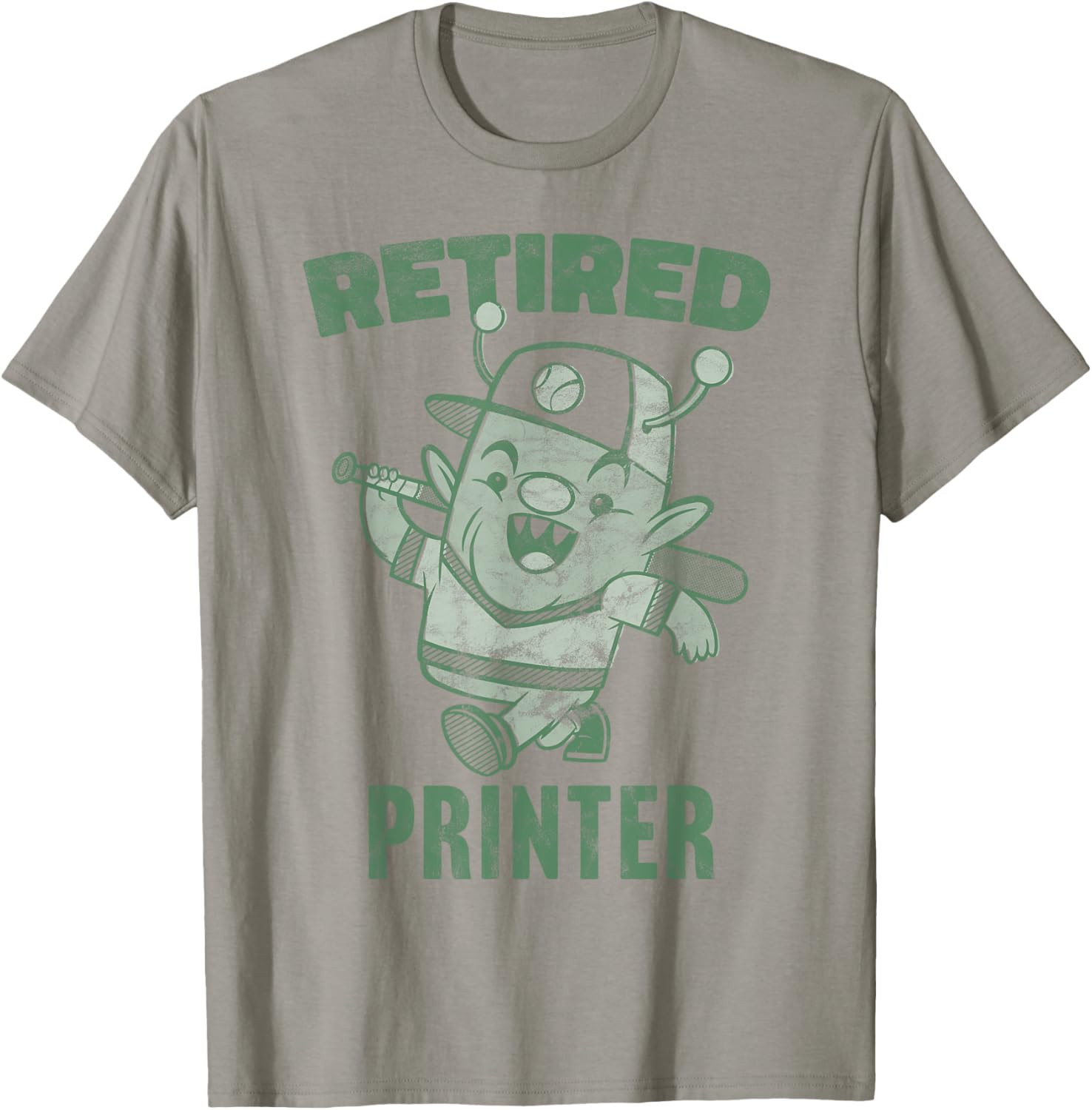 Funny Retirement Design Monster With Baseball Bat