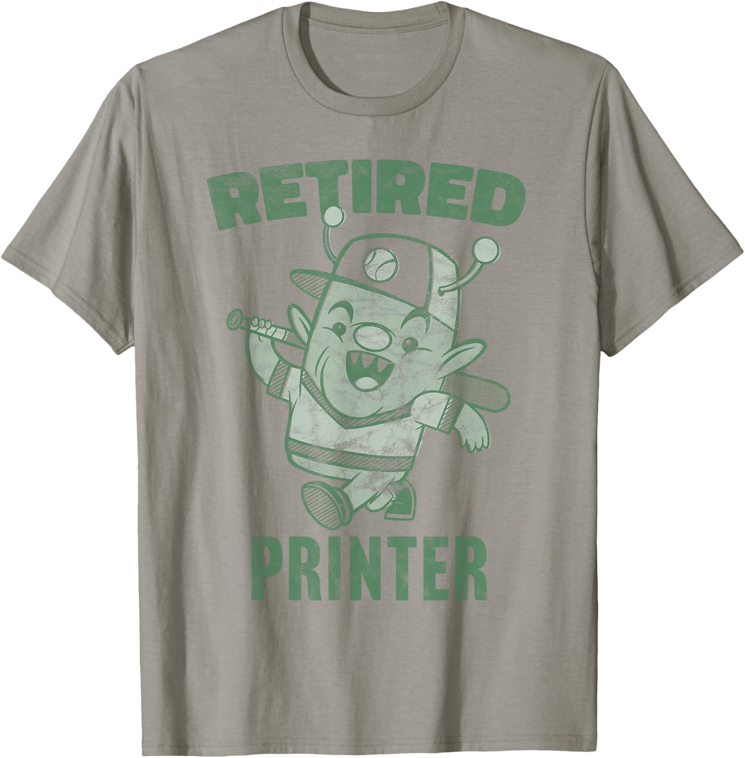 Funny Retirement Design Monster With Baseball Bat