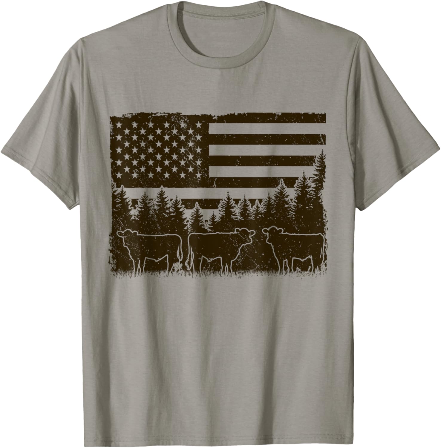 Black Angus Cow 4Th Of July Usa Patriotic Cattle Farmer