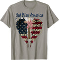 Patriotic American Flag Cross God Bless America 4Th July