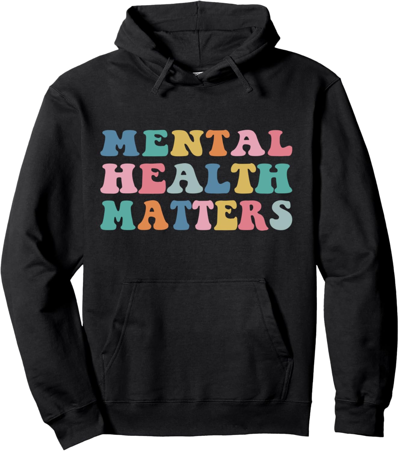 Mental Health Matters Colorful Aesthetic Preppy Pullover Hoodie