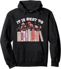 Mental Health It's OK, Positive Affirmation Flower Book Pullover Hoodie