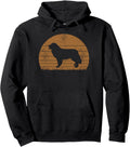 Bernese Mountain Dog Retro Vintage Style Silhouette Art Pullover Hoodie