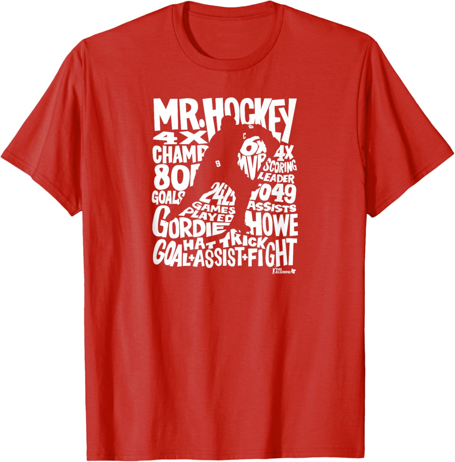 Gordy Howe Word Art Detroit Hockey