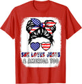 4Th July She Loves Jesus America Too Girl Toddler