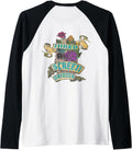 Screen Printer Inked Skull Tattoo Backside Design Raglan Baseball Tee