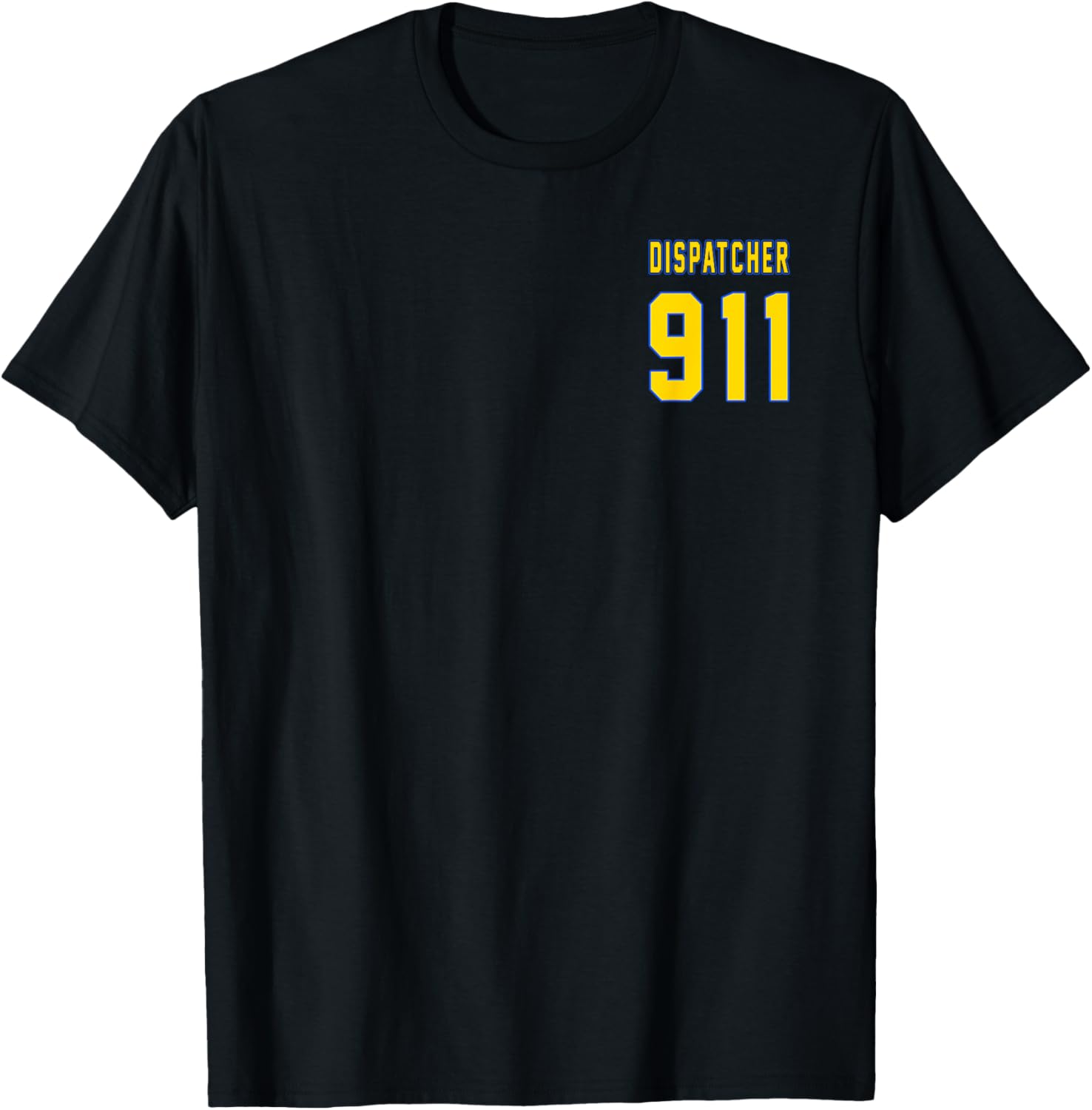 911 Dispatcher With The American Flag On The Back