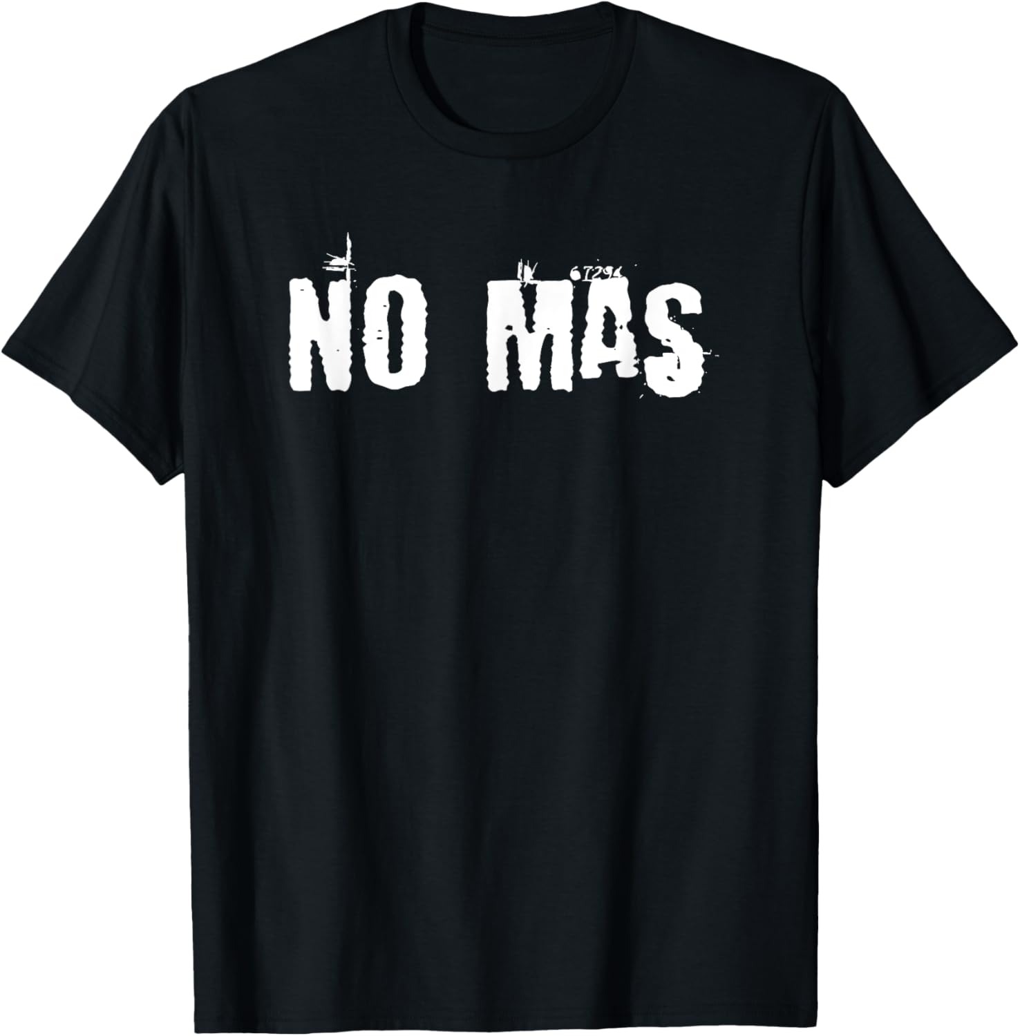 Buy Cool Shirts No Mas T Shirt Black Small Letter Print Modern Classic Mandarin Collar Crew Neck Short Sleeve T Shirt Unisex Youth Hispanic Culture Enthusiasts Children To Adults