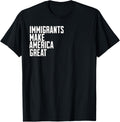 Immigrants Make America Great Usa Freedom Text Typography