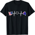 Australia American Usa Flag Usa Australian Heartbeat
