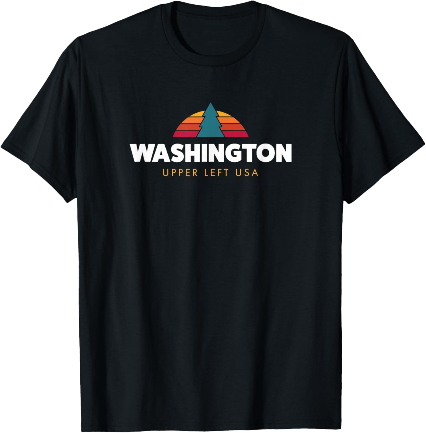 Washington State Pnw Shirt Upper Left Usa Sunset Tee