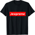 Funny Jewish Tees Jewpreme T Shirt Humorous Jewish T Shirt Black Mens