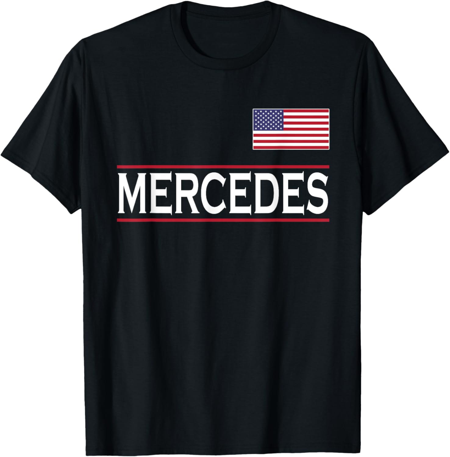 Usa American Flag Name Christmas Women Present Mercedes Personalized Name Funny Birthday Gift Idea