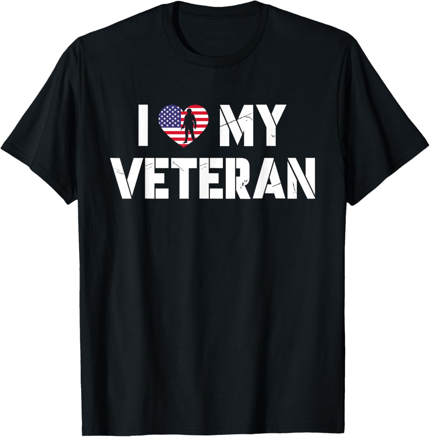 I Love My Veteran Proud Military Usa Flag Heart Veterans Day