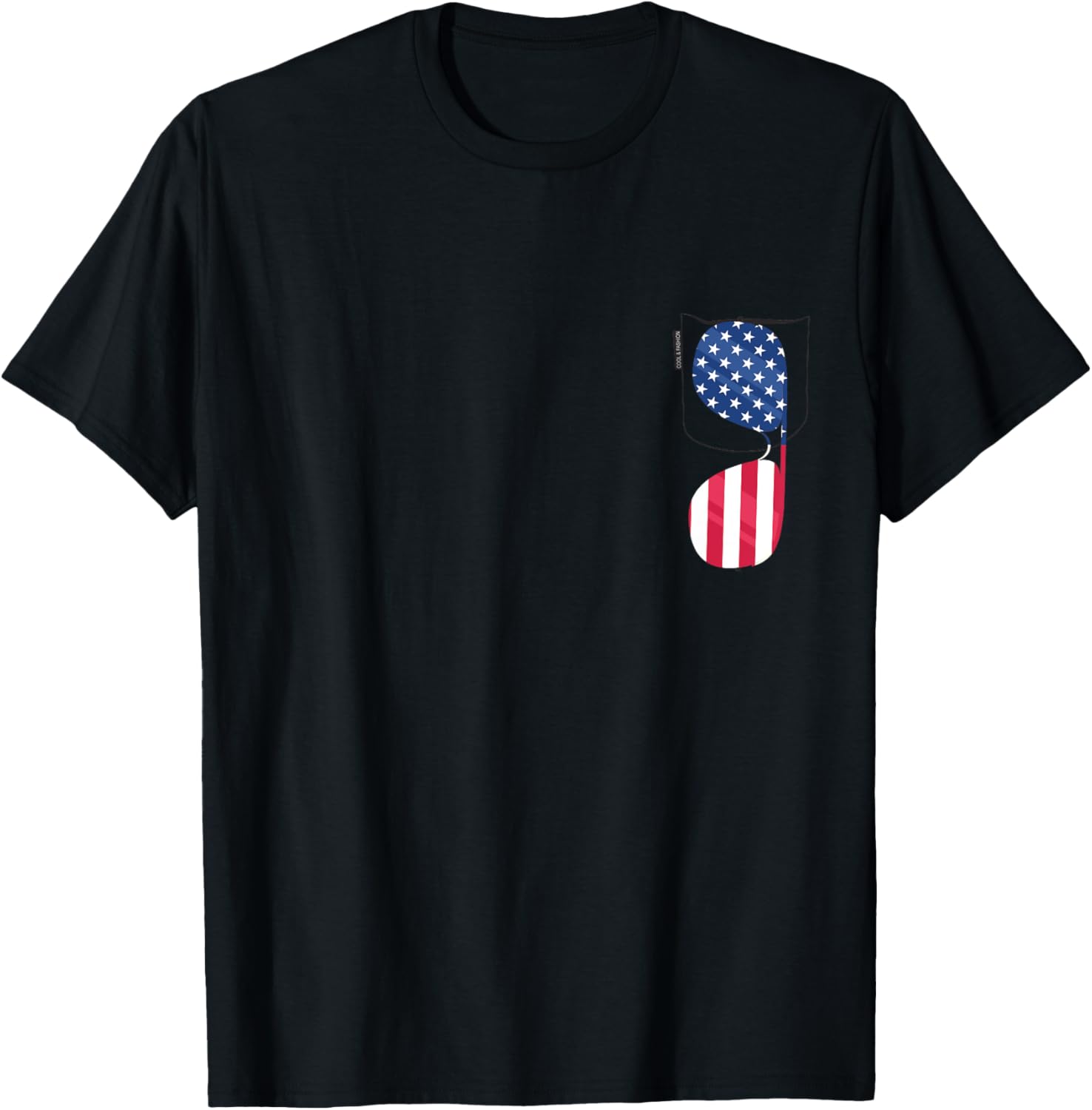 American Flag Sunglasses T Shirt Cool Faux Pocket Usa Flags