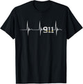 Dispatcher 911 Vintage Usa Flag Heartbeat Ekg Pulse Dispatch