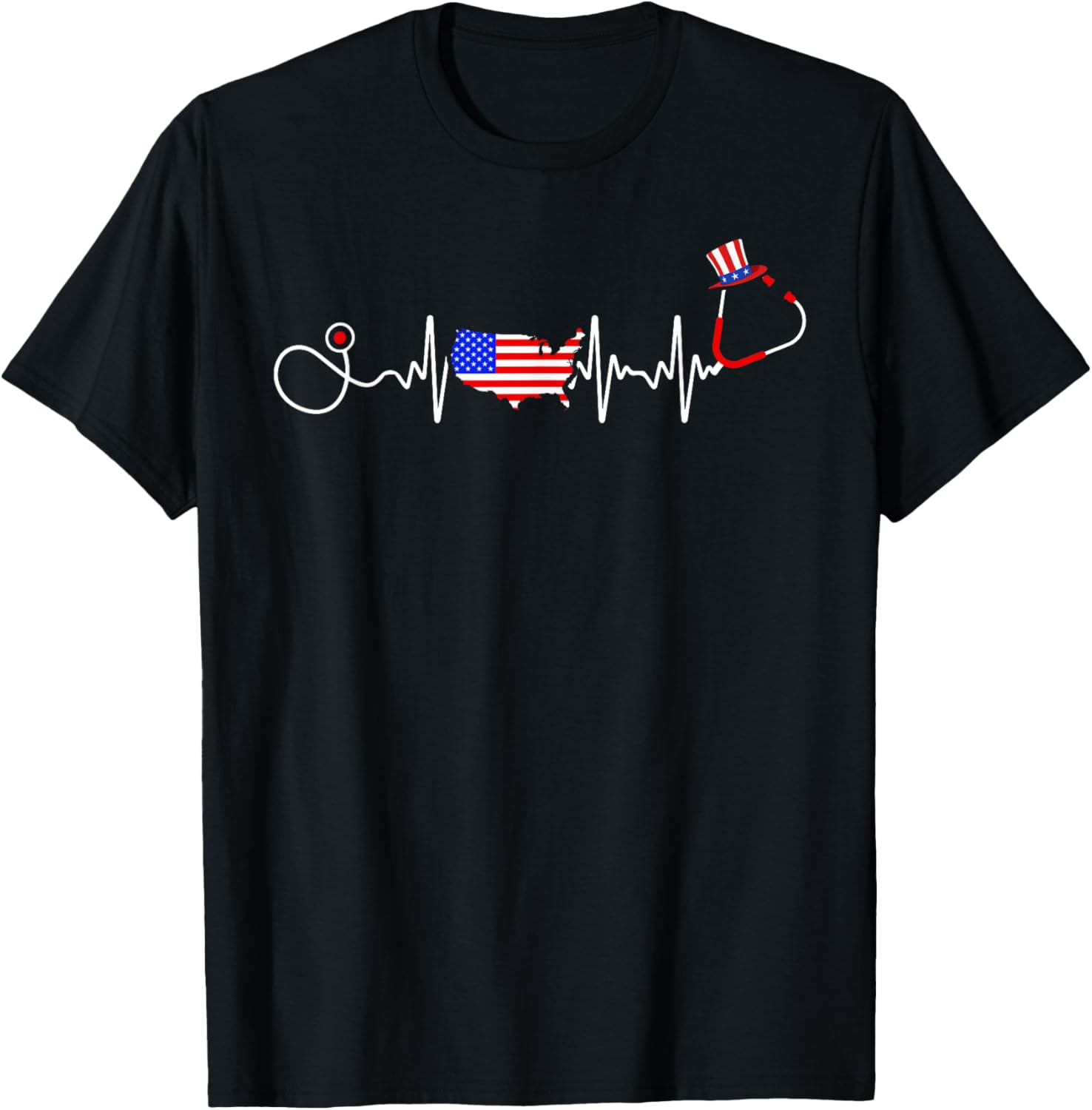American Nurse 4Th Of July Usa Flag Map Patriotic Rn Nursing