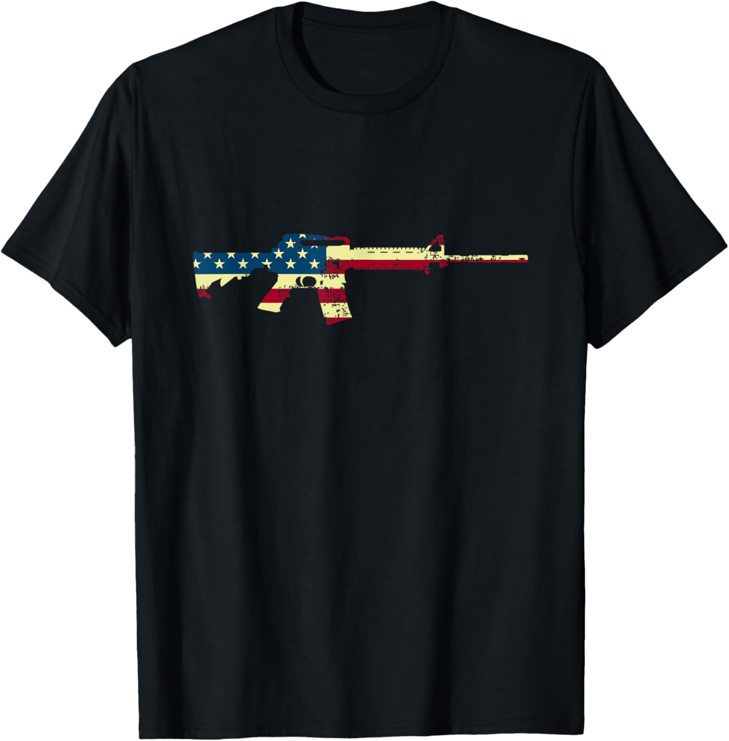 Usa American Flag Military Rifle M16 Ar15 Silhouette
