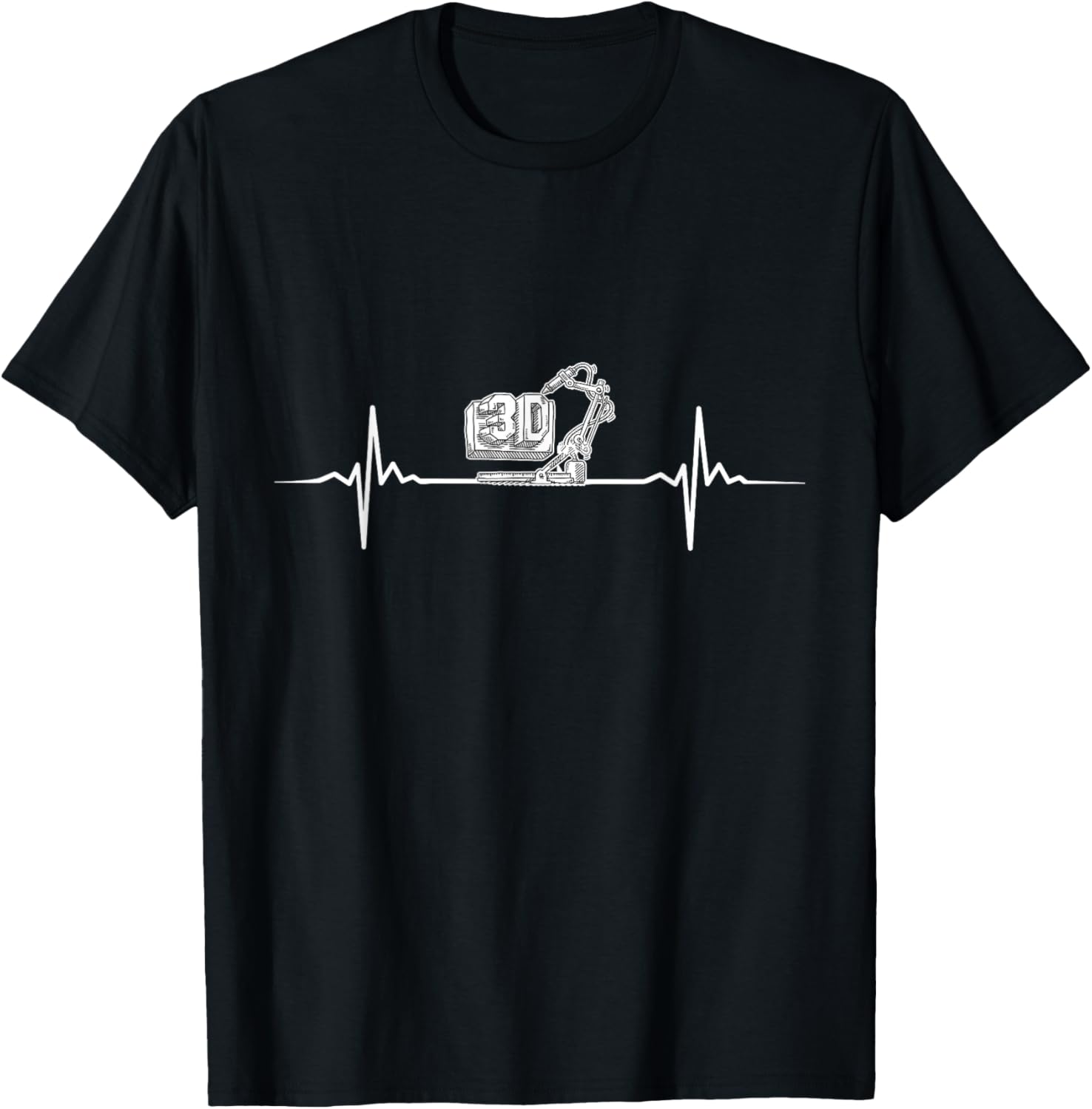 Funny 3D Printing Heart Heartbeat Ekg Pulse Line 3D Printer