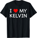 I Love My Kelvin First Name Red Heart