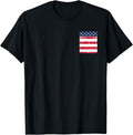 Usa Pocket T Shirt With American Flag For 4Th Of July
