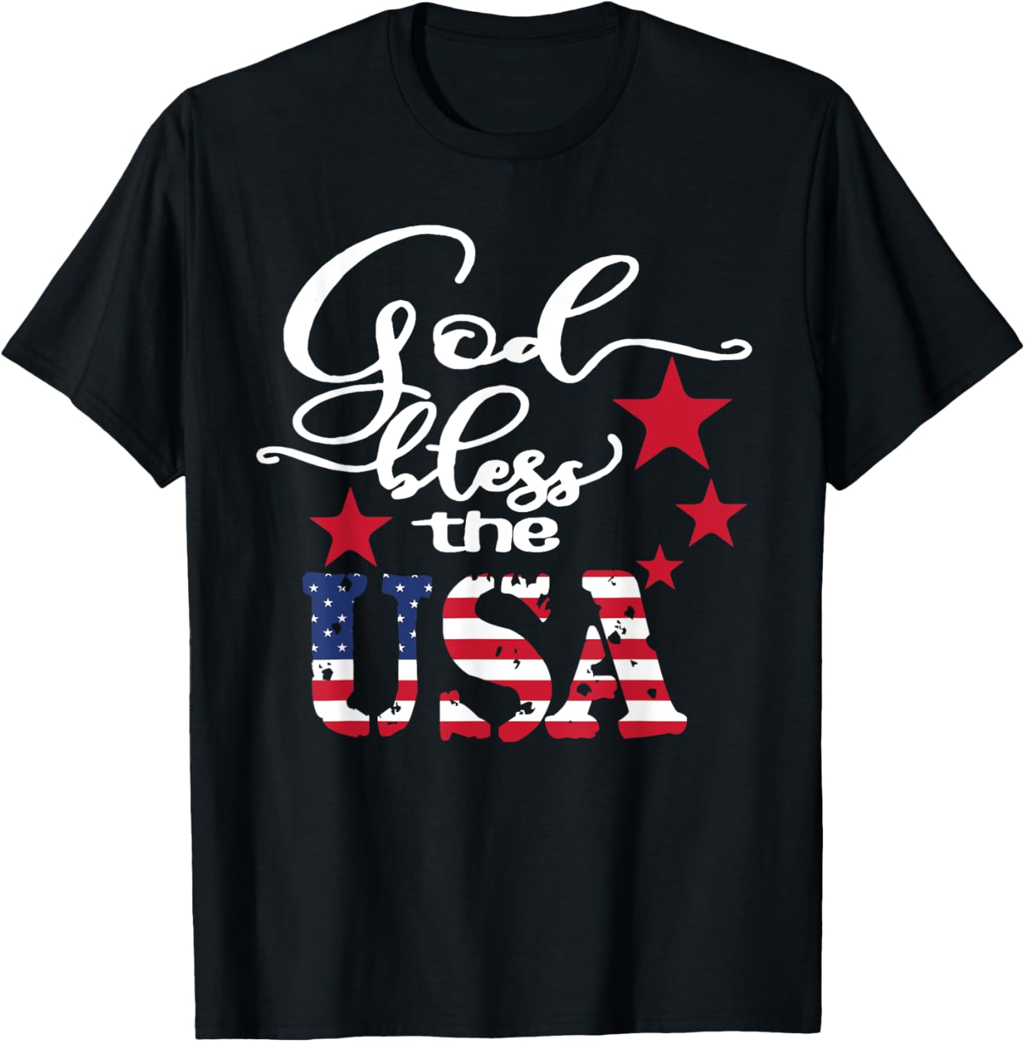 God Bless The Usa 4Th Of July Patriotic Us Flag