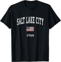 Salt Lake City Utah Ut Vintage American Flag Sports Design