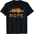 Funny Cat Nope Lazy Orange Lady Lovers Gift Shirt 205