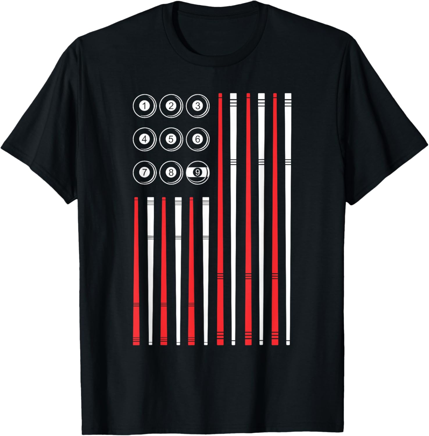 Usa American Flag Shooting Pool Sticks And Balls Billiards