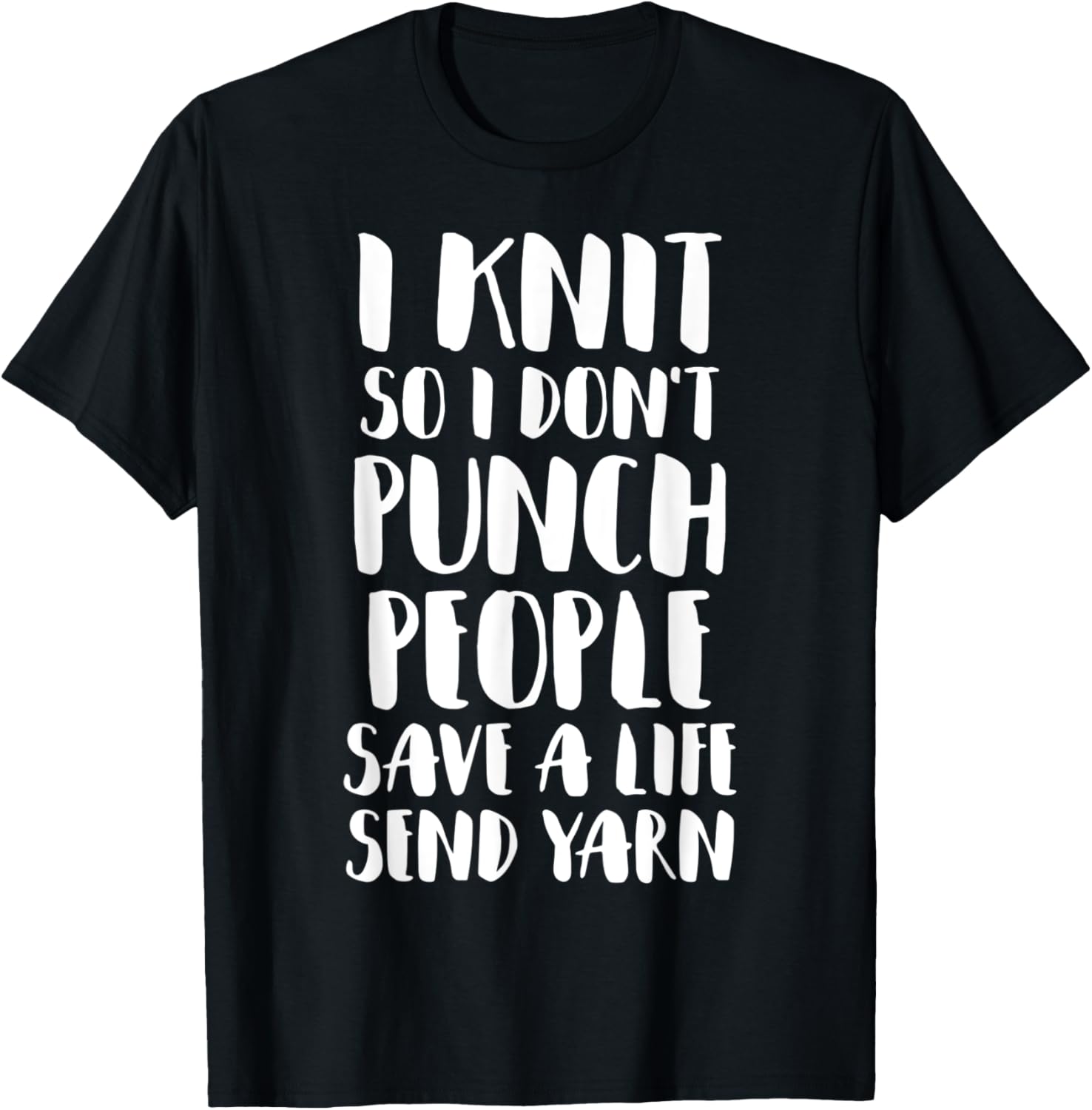 I knit so I dont punch people funniest yarn graphic design