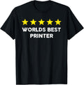 Vintage Five Star Worlds Best Printer Rating Word Design