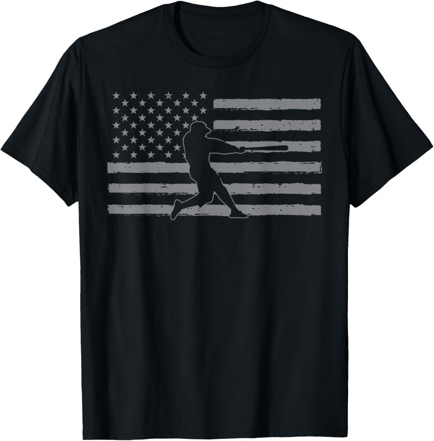 Baseball Batter American Flag Usa Patriotic Men Women Kids