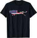 Scuba Diver Usa Flag T Shirt 4Th Of July Diving Vintage