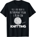 Funny Knitting Retirement Plan Crochet Yarn