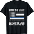 Blue Line American Flag Usa National Police Week 2025