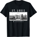 St Louis Missouri Vintage Souvenir Skyline Usa
