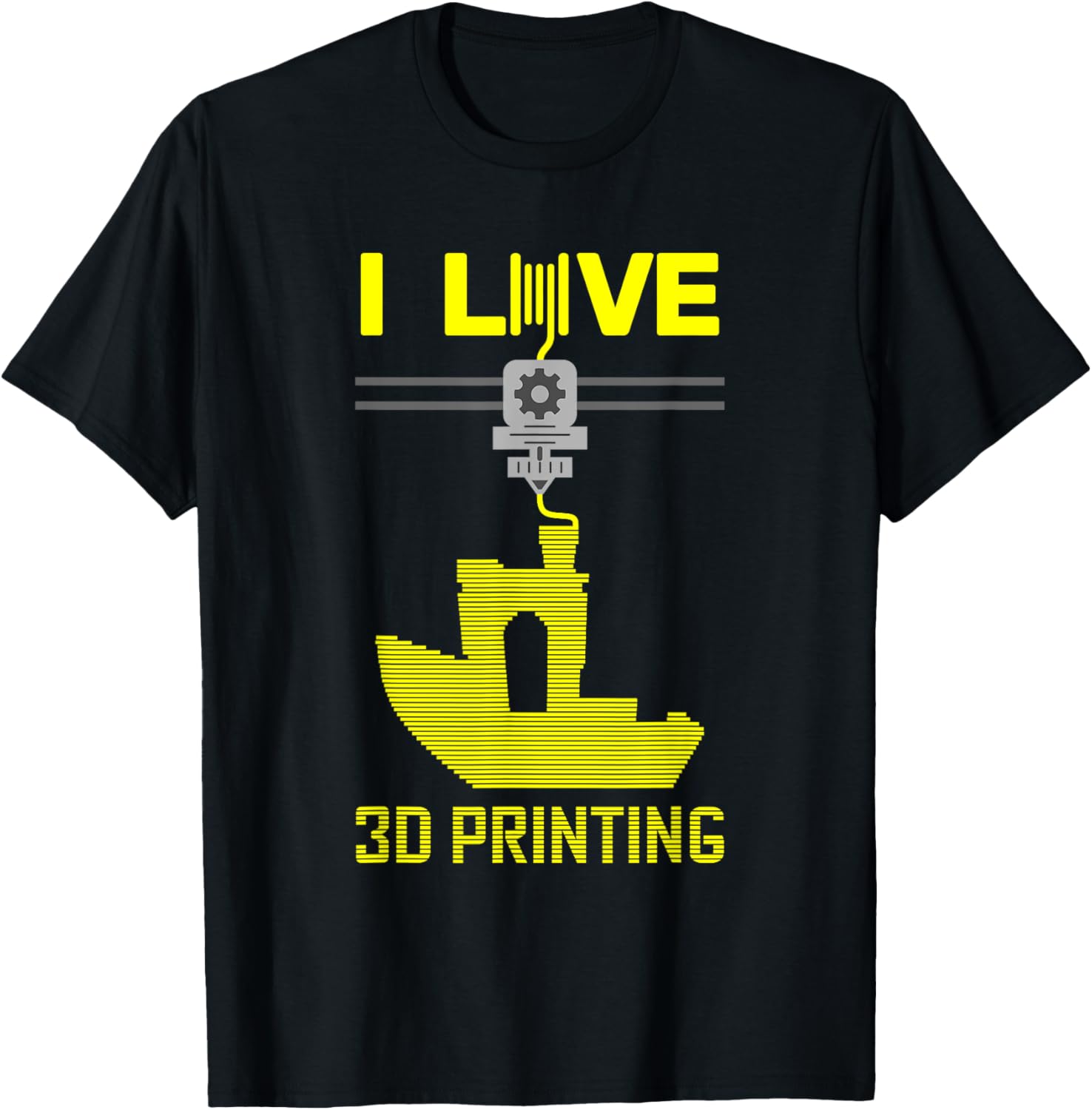 I Love 3D Printing Benchy Extruder Yellow 3D Printing Fan