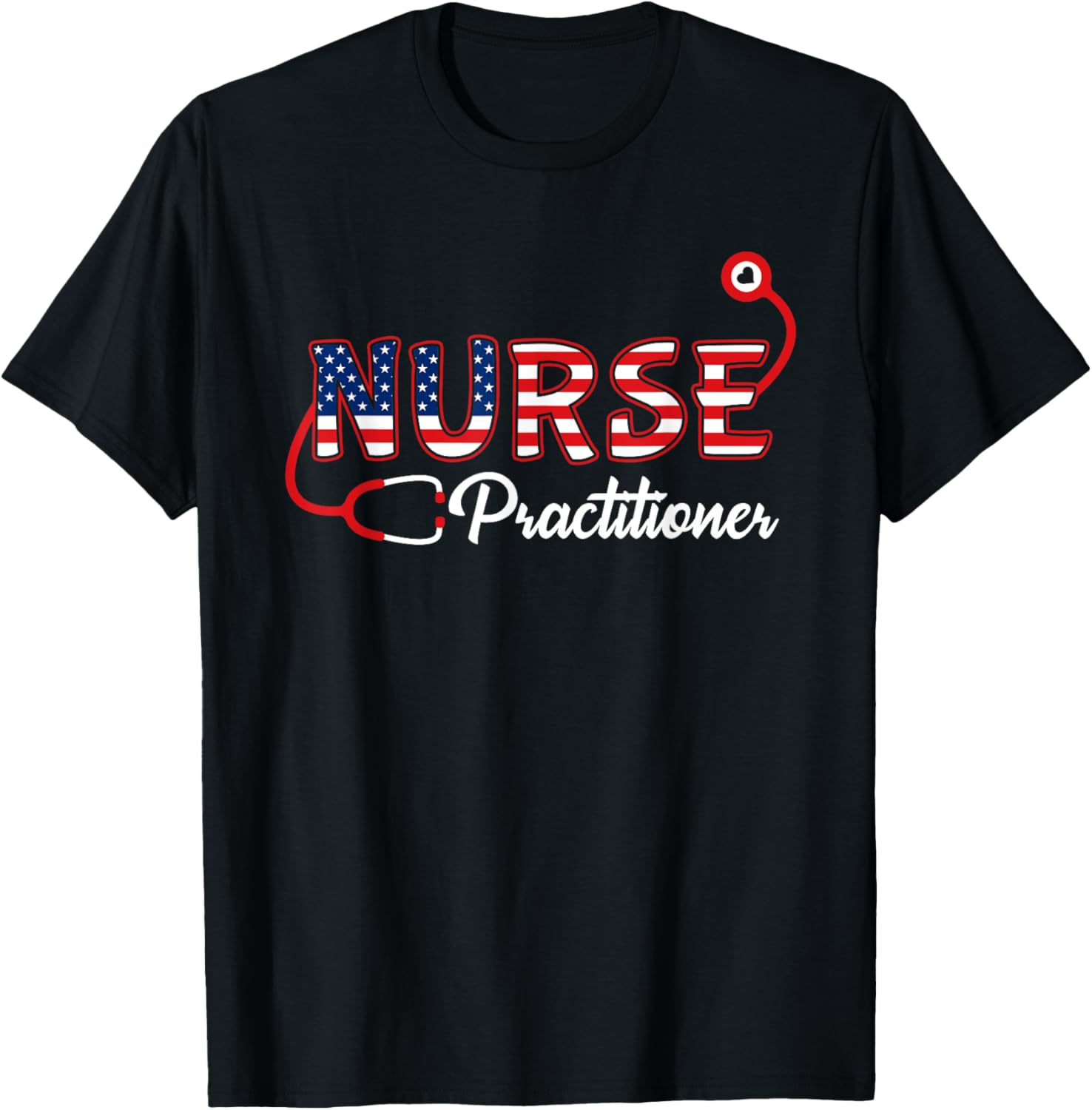 Usa American Flag Nurse Practitioner Stethoscope Patriotic