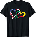 Love Heart Benin African Usa Americans Flag Colors