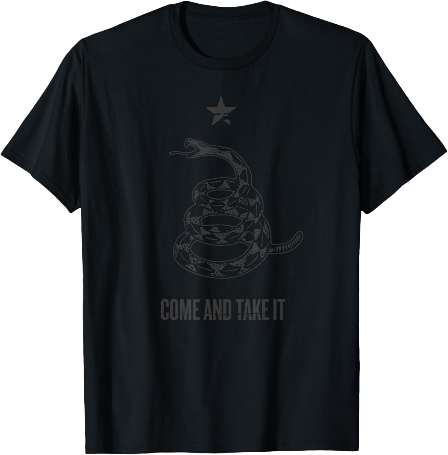 Come And Take It American Flag Snake Tactical Black
