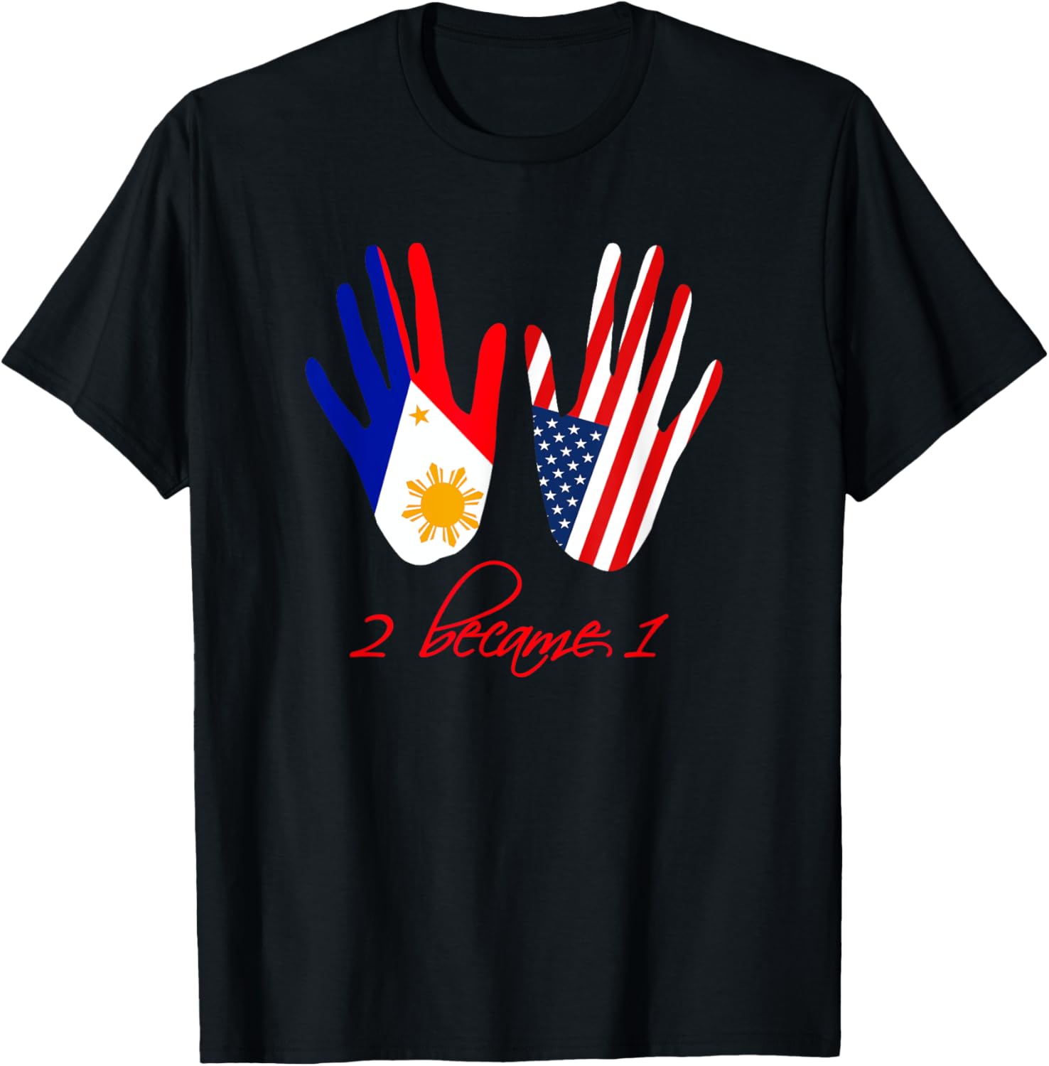 Usa Philippines Flag T Shirt American America Filipino Gift