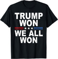 Trump Won We All Won 2025 Usa Flag Trump Won
