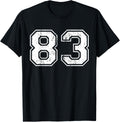 Number 83 Distressed Vintage Eightythree Sport Team Practice