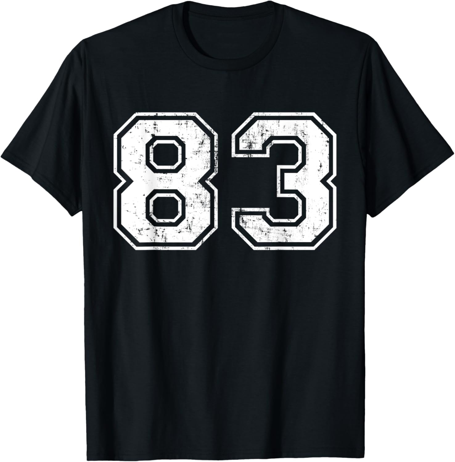 Number 83 Distressed Vintage Eightythree Sport Team Practice