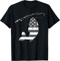 American Flag Fish Silhouette Vintage Fishing Patriotic Gift