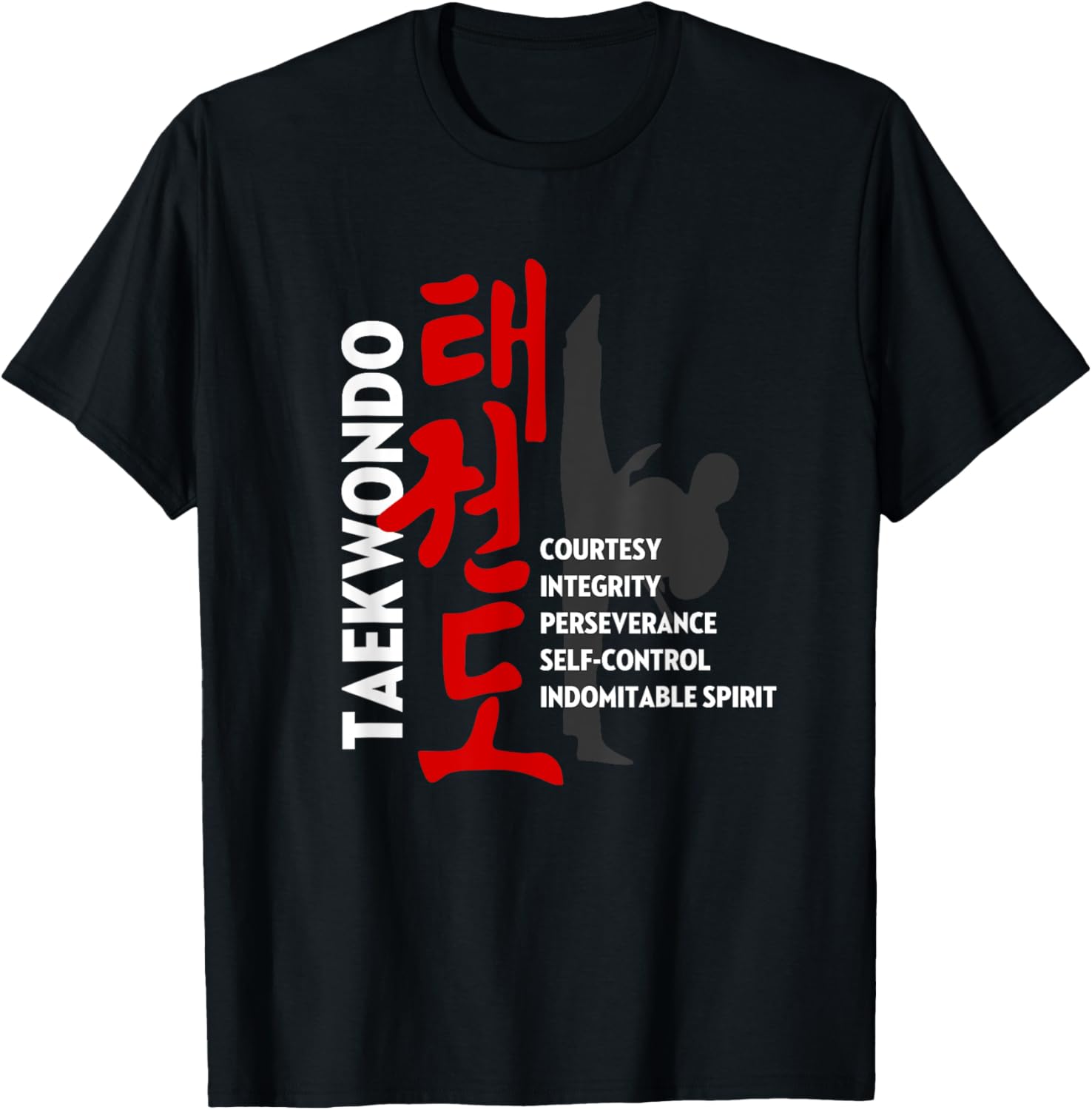 Taekwondo Tenets T Shirt Martial Arts Graphic Tee