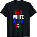 Red White Jew Blue Usa America Jewish Star Of David