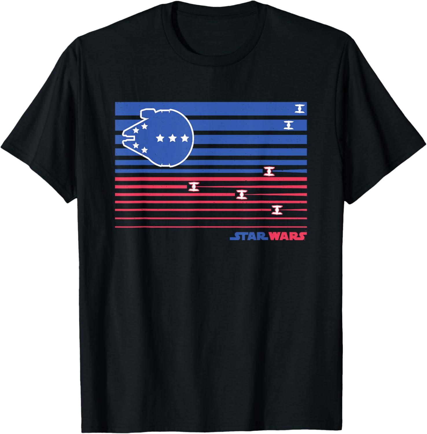 Star Wars Millennium Falcon Stars And Stripes American Flag