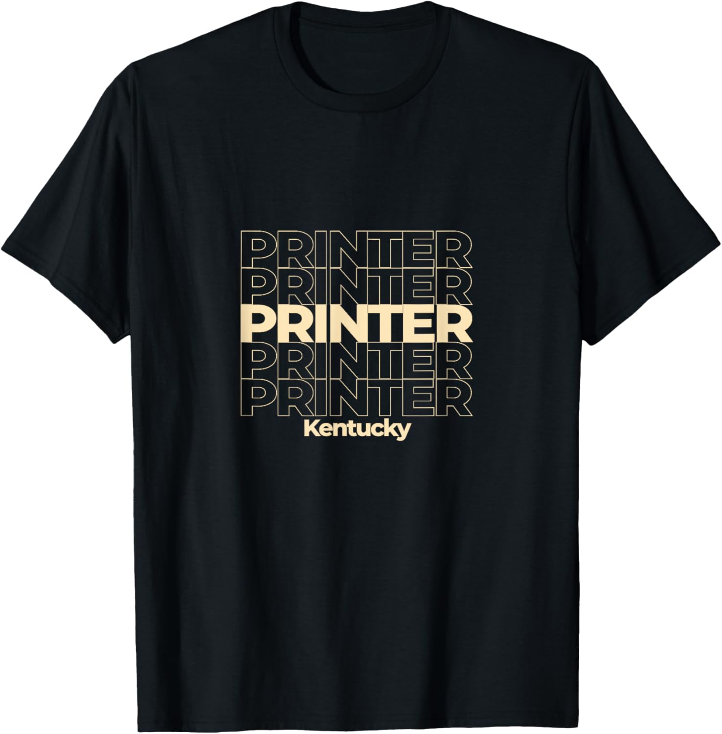 Vintage Printer Kentucky Repeating Text