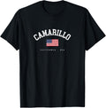 Camarillo Ca Retro American Flag Usa City Name